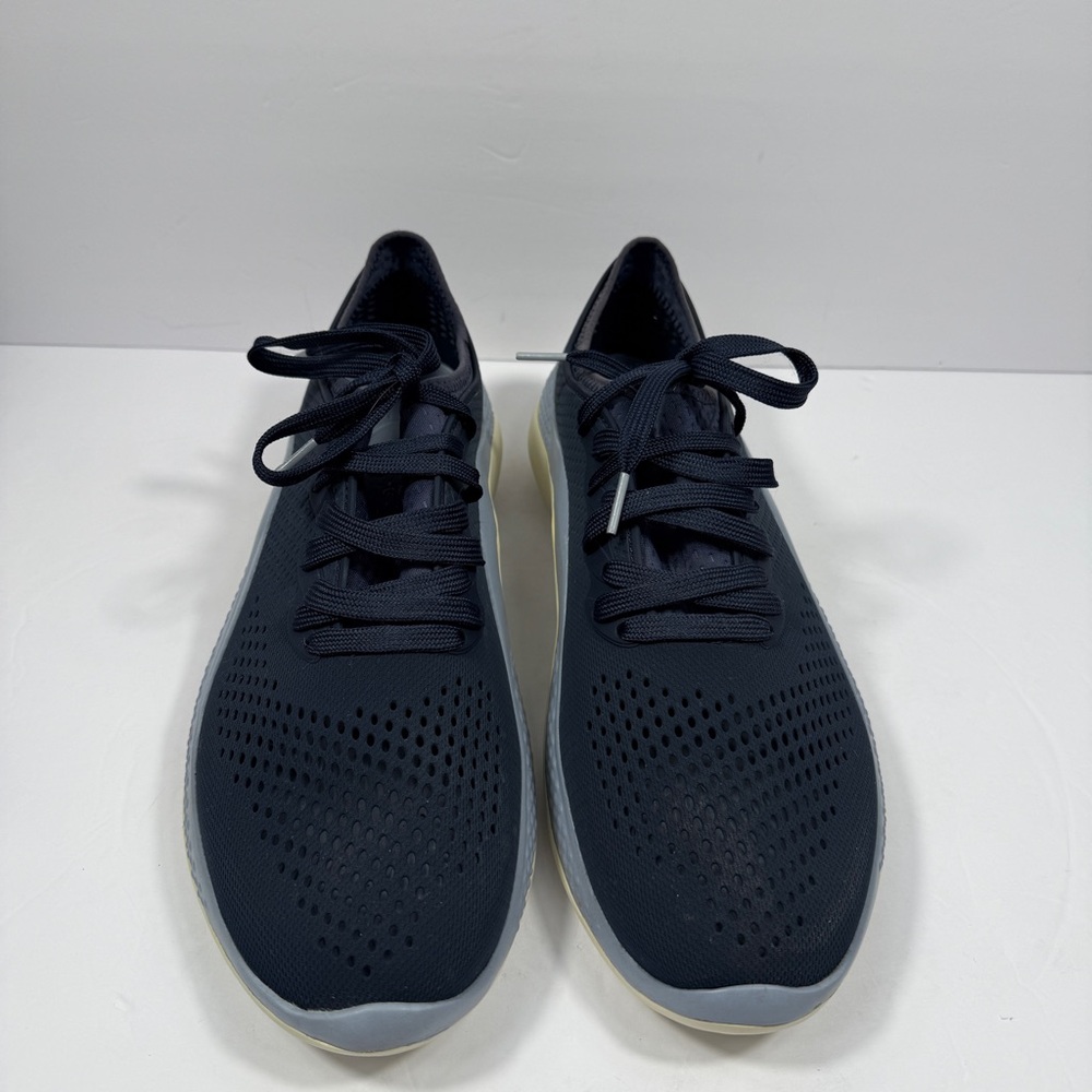 Crocs LiteRide 360 Pacer Navy Blue Gray Men’s 12 Lace Up Low Top Waterproof - Picture 2 of 7
